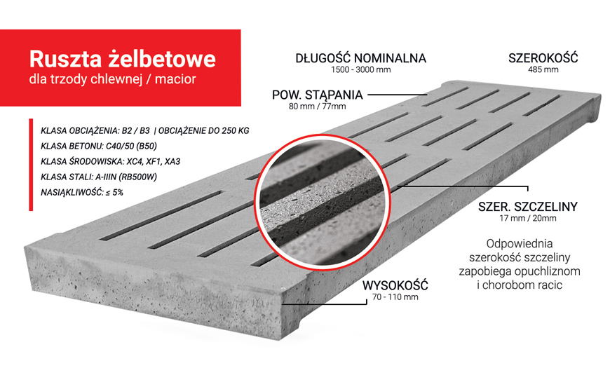 Ruszta betonowe dla trzody i macior producent